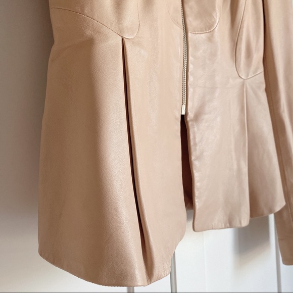 NWT Zara genuine leather peplum jacket - Picture 6 of 13